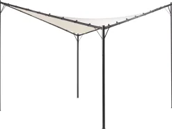 Outlet Beliani Gazebo AVENTINE Metallo 300 cm 300 cm Beige Beige Nero