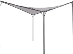 Online Beliani Gazebo AVENTINE Metallo 300 cm 300 cm Grigio Grigio Nero