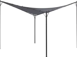 Discount Beliani Gazebo AVENTINE Metallo 300 cm 300 cm Grigio scuro Grigio Nero