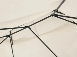 Online Beliani Gazebo COLOS Metallo 400 cm 300 cm Beige Beige Nero