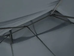 Online Beliani Gazebo COLOS Metallo 400 cm 300 cm Grigio grafite Grigio Nero