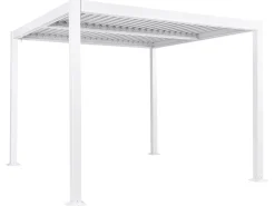 Online Beliani Gazebo FORNOLI Metallo 296 cm 296 cm Bianco