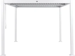 Online Beliani Gazebo FORNOLI Metallo 296 cm 296 cm Bianco