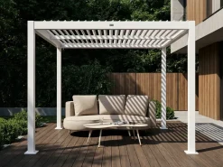 Online Beliani Gazebo FORNOLI Metallo 296 cm 296 cm Bianco