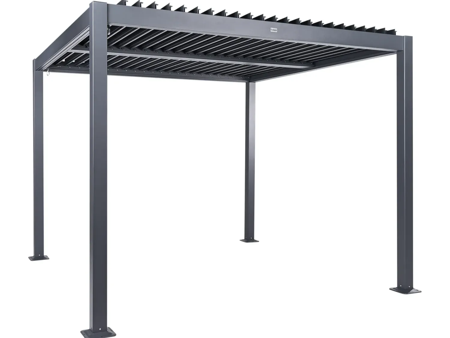New Beliani Gazebo FORNOLI Metallo 296 cm 296 cm Nero