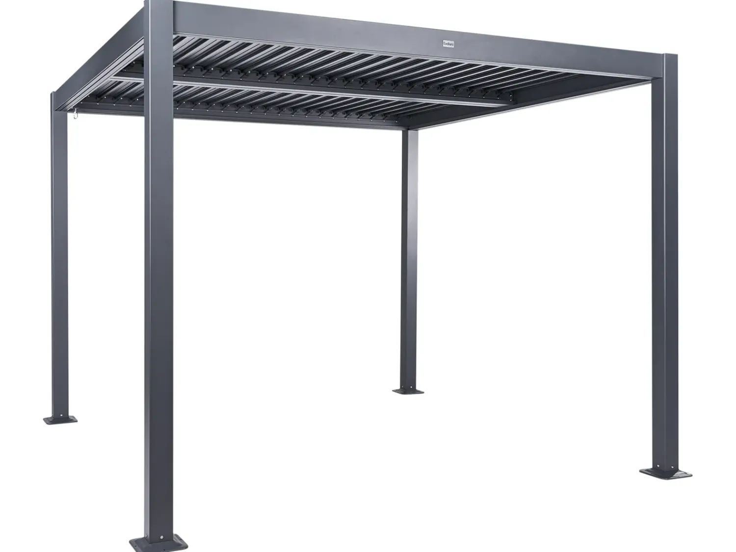 New Beliani Gazebo FORNOLI Metallo 296 cm 296 cm Nero