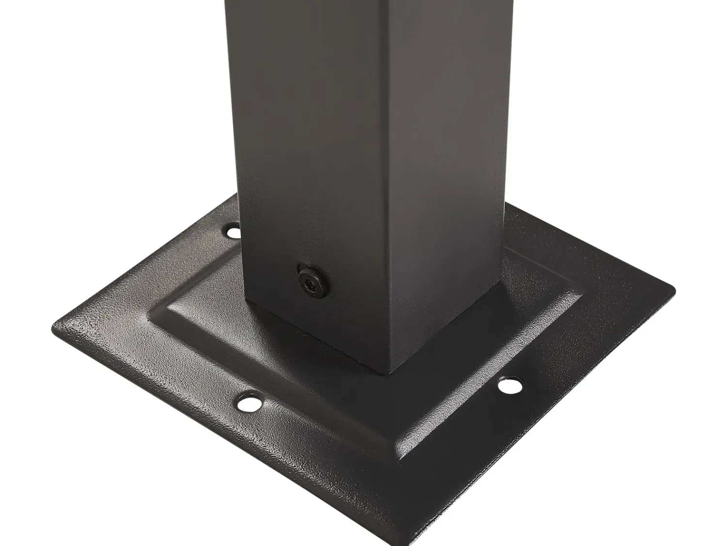 Online Beliani Gazebo LED PARGA Metallo 310 cm 310 cm Grigio scuro Grigio Nero