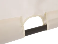 Outlet Beliani Gazebo LED PARGA Metallo 310 cm 310 cm Beige Beige Nero