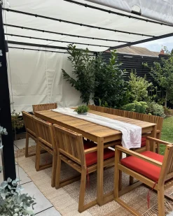 Outlet Beliani Gazebo LED PARGA Metallo 310 cm 310 cm Beige Beige Nero