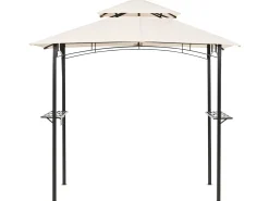 New Beliani Gazebo NARO Metallo 240 cm 148 cm Beige Beige Nero
