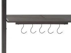 New Beliani Gazebo NARO Metallo 240 cm 148 cm Grigio Grigio Nero