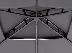 New Beliani Gazebo NARO Metallo 240 cm 148 cm Grigio Grigio Nero