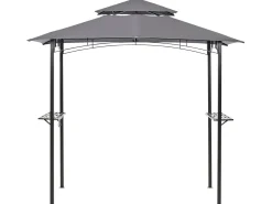 New Beliani Gazebo NARO Metallo 240 cm 148 cm Grigio Grigio Nero