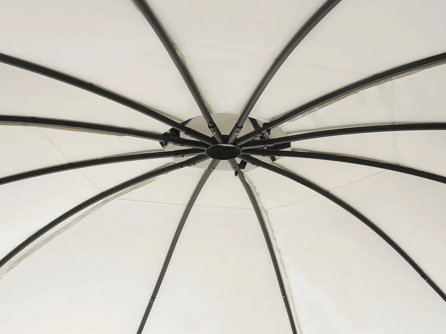Hot Beliani Gazebo SAFARA Metallo 368 cm 368 cm Beige Beige Nero