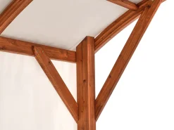Online Beliani Gazebo SCOPELLO Legno di abete 303 cm 300 cm Marrone/Beige Bianco Marrone
