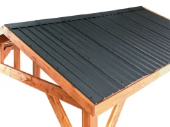 Hot Beliani Gazebo SECCHIA Legno di abete 296 cm 350 cm Marrone/Grigio Grigio Marrone