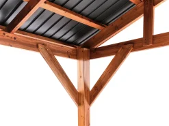 Hot Beliani Gazebo SECCHIA Legno di abete 296 cm 350 cm Marrone/Grigio Grigio Marrone
