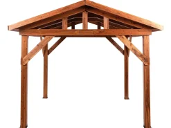 Hot Beliani Gazebo SECCHIA Legno di abete 296 cm 350 cm Marrone/Grigio Grigio Marrone