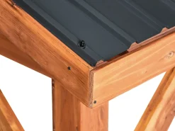 Hot Beliani Gazebo SECCHIA Legno di abete 296 cm 350 cm Marrone/Grigio Grigio Marrone