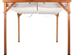 Hot Beliani Gazebo VILLAROSA Legno di abete 320 cm 380 cm Marrone/Beige Beige Marrone
