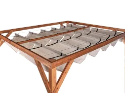 Hot Beliani Gazebo VILLAROSA Legno di abete 320 cm 380 cm Marrone/Beige Beige Marrone