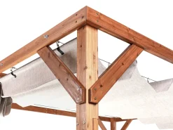 Hot Beliani Gazebo VILLAROSA Legno di abete 320 cm 380 cm Marrone/Beige Beige Marrone