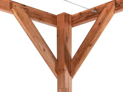 Hot Beliani Gazebo VILLAROSA Legno di abete 320 cm 380 cm Marrone/Beige Beige Marrone