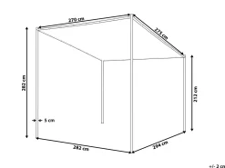 Clearance Beliani Gazebo VIMINO Metallo 282 cm 294 cm Beige Beige Nero