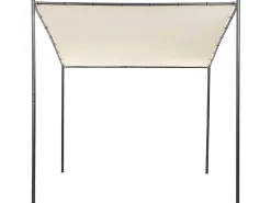 Clearance Beliani Gazebo VIMINO Metallo 282 cm 294 cm Beige Beige Nero