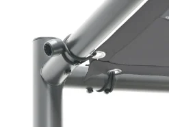 Online Beliani Gazebo VIMINO Metallo 282 cm 294 cm Grigio scuro Grigio Nero