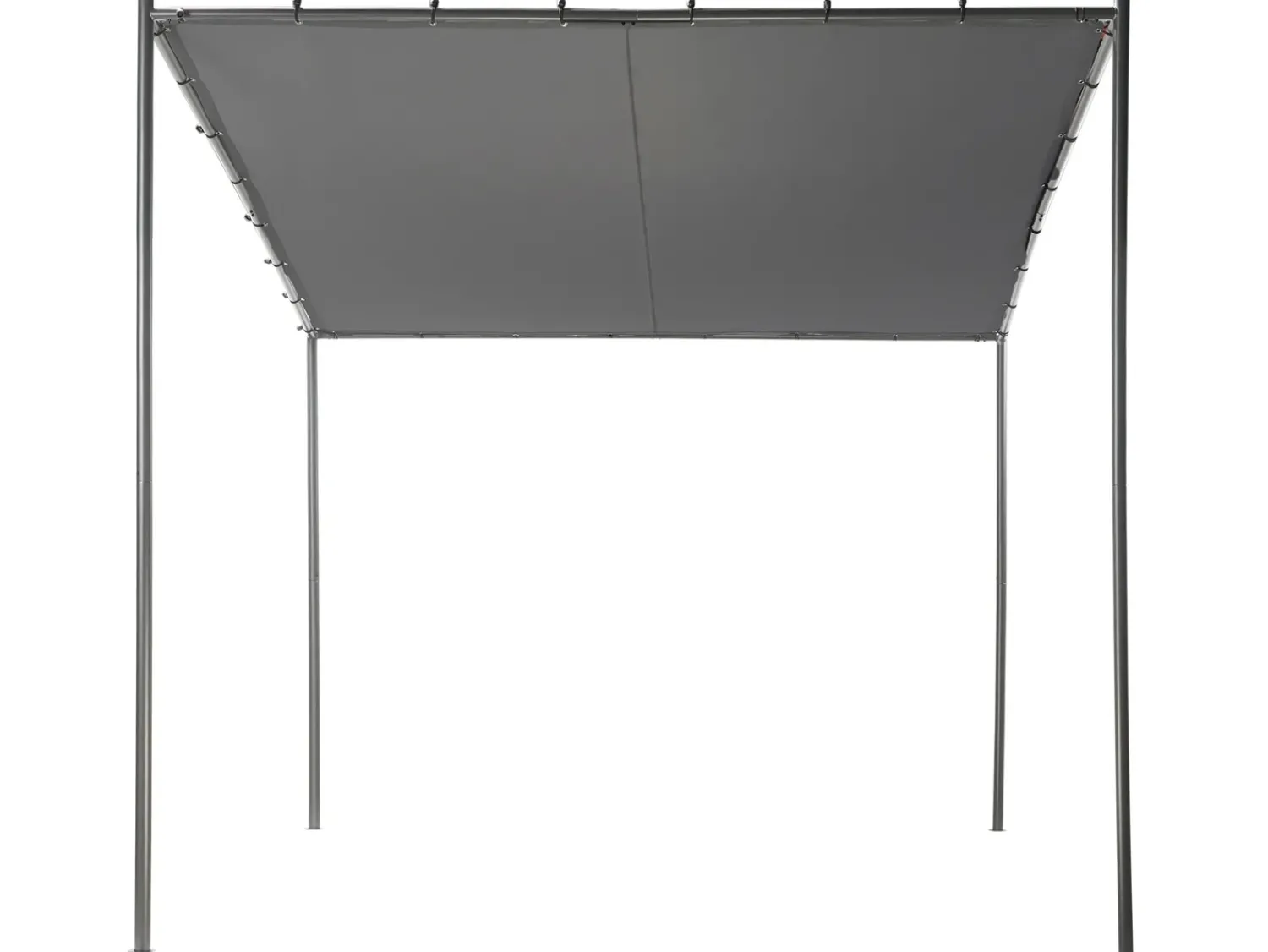 Online Beliani Gazebo VIMINO Metallo 282 cm 294 cm Grigio scuro Grigio Nero
