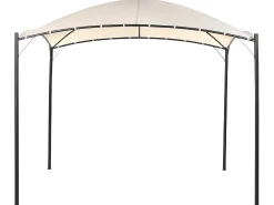 Online Beliani Gazebo VOMERO Metallo 305 cm 305 cm Beige Beige Nero