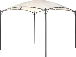 Online Beliani Gazebo VOMERO Metallo 305 cm 305 cm Beige Beige Nero