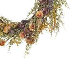 Beliani Ghirlanda Decorativa CAMRUN 45 cm Verde Giallo Viola Verde