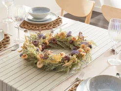 Beliani Ghirlanda Decorativa CAMRUN 45 cm Verde Giallo Viola Verde