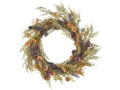 Beliani Ghirlanda Decorativa CAMRUN 45 cm Verde Giallo Viola Verde