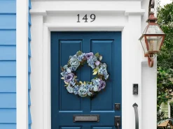 Sale Beliani Ghirlanda Decorativa GALDAR 50 cm Blu Marrone Viola Blu Verde