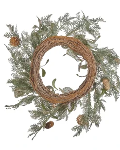 Outlet Beliani Ghirlanda di Natale HOVILA Oro 45 cm Oro Verde