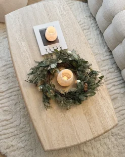 Outlet Beliani Ghirlanda di Natale HOVILA Oro 45 cm Oro Verde