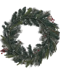 Outlet Beliani Ghirlanda di Natale LED PAIMIO Verde 60 cm Bianco Verde