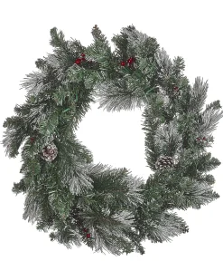 Beliani Ghirlanda di Natale LED WAPTA Verde 40 cm Bianco Verde
