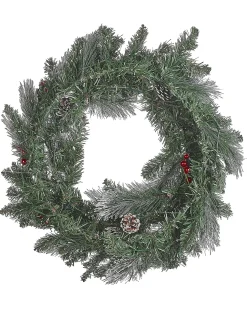 Beliani Ghirlanda di Natale LED WAPTA Verde 40 cm Bianco Verde