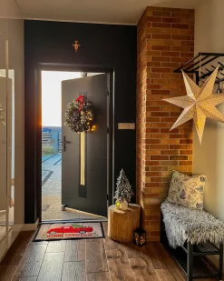 Beliani Ghirlanda di Natale LED WAPTA Verde 40 cm Bianco Verde