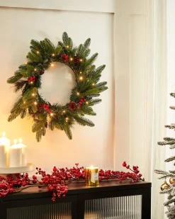 Best Beliani Ghirlanda di Natale LED WHITEHORN scuro 50 cm Verde