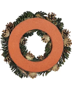 Online Beliani Ghirlanda di Natale NURMES Verde 35 cm Marrone Rosso Verde