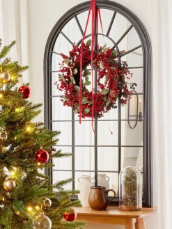 Best Beliani Ghirlanda di Natale PUROL Rosso 40 cm Rosso Verde
