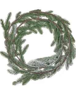Beliani Ghirlanda natalizia innevata LED ALBINI 45 cm Verde