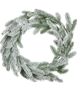 Beliani Ghirlanda natalizia innevata LED ALBINI 45 cm Verde