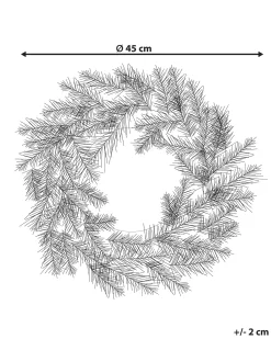 Beliani Ghirlanda natalizia innevata LED ALBINI 45 cm Verde