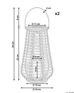 Discount Beliani GWAYI 34 cm Naturale